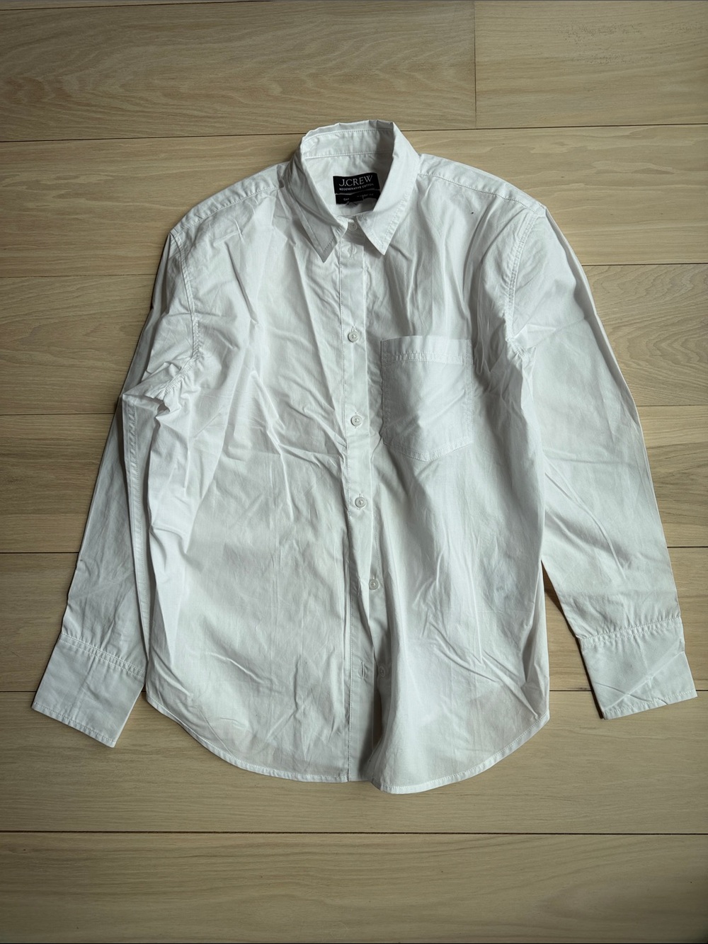 J. Crew Woman’s White Long-Sleeve Button-Up Shirt